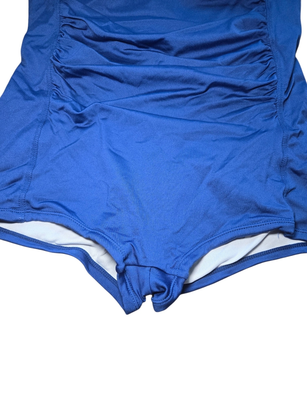 Maternity Blue Halter One-Piece Swimsuit - Picture 5 of 8
